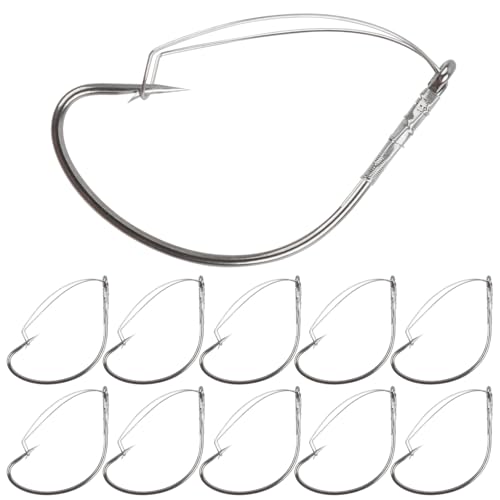 Weedless Wacky Rig Hooks, 20pcs/50pcs Bass Fishing Hooks Wide Gap