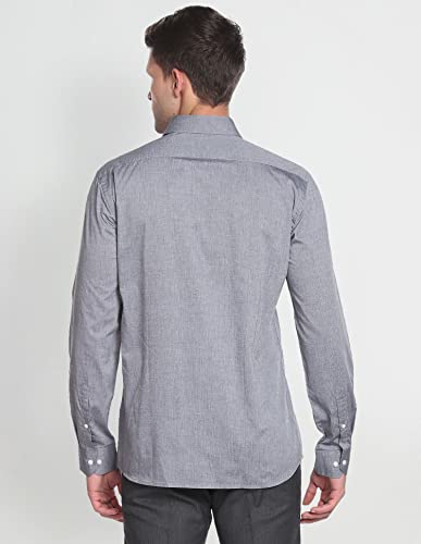 Image of Arrow Solid Slim Fit Mens Formal Shirt - 100% Cotton, Breathable & Comfortable, Full Sleeves Shirts for Men