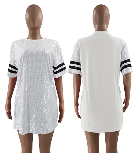 Image of PORRCEY Juniors Short Sleeve Sequin Funny Dress Shirts