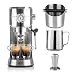 BEEM ESPRESSO-ULTIMATE BARISTA-SET - XXL mit Espresso-Siebträgermaschine (20 bar), Edelstahl | Milchkännchen, 350 ml, Edelstahl | Coffee-Tamper, 51 mm, Edelstahl I Abschlagkasten, 650 ml, Edelstahl