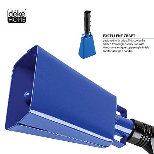 image for Deke Home 2 pack 7 in. steel cowbell/Noise makers with handles. Cheeri