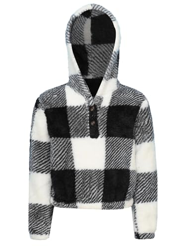 iiniim Unisex Kids Hoodie Pullover Fleece Hooded Sweatshirt Fashion Casual Plaid Hoodie Outerwear3