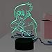 Produktbild Sasuke Dolch Cartoon Lampe für Jungen Schlafzimmer Namikaze Minato LED Nachtlicht Japan Comic Thema Sasuke Obito Uchiha 7 Farben USB Touch Change Illusion RGB Stimmungslampe Kinder Spielzeug