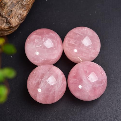 Sphère en quartz rose poli et véritable cristal de lithothérapie