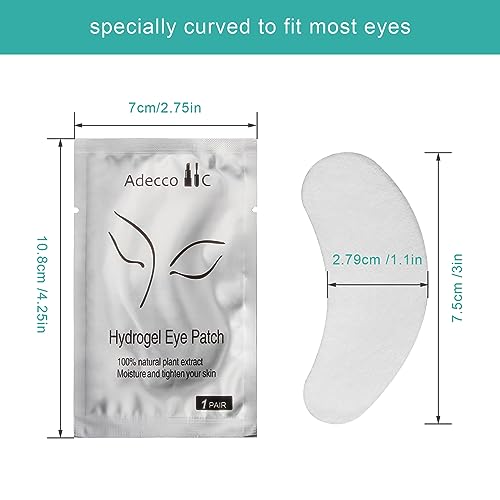 AHIER Eyepads Eyelash Extensions Lint Free, 100 Pairs Set Eye Pads for Lash Extensions, Hydrogel Eye Patch DIY False Eyelash Lash Extension Makeup Eye Gel Pad - Image 4