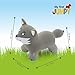 GERARDO'S Toys - Kids Bouncy Animal Hopper - Wolf | 30 x 12 x 12.3 in | Toys for Toddler Girls & Boys | Toddler Bouncy Animal Includes Hand Pump