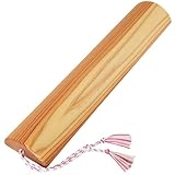 【国産】 木製青竹踏み 組紐付き 35cm 足つぼマッサージ 足裏マッサージ 竹踏み 青竹ふみ 扁平足 冷え性 頻尿対策 足つぼグッズ 天然杉 職人手作り 日本製 オイル仕上げ フットケア 健康器具 壁掛け収納 (桜こまち)