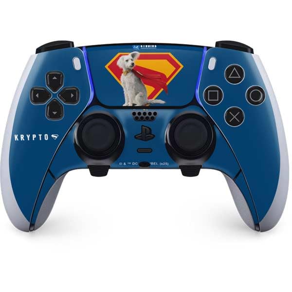 Skinit Decal Gaming Skin Compatible with PS5 DualSense Edge Pro Controller - Officially Licensed Superman 2025 Krypto The Super Dog Design