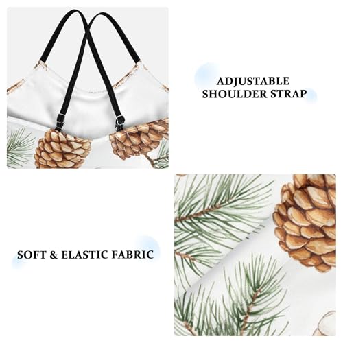 Girl's Swimsuit 1-Piecing Bathing Suits for Teens Swim Suit for Girls Girls' Swimwear Pine Cones Pine Branches3