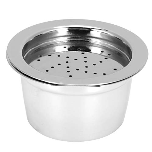 Akozon K-Fee Compatible Stainless Steel Coffee Capsule Filter, Reusable Pod for Eco-Friendly Brewing