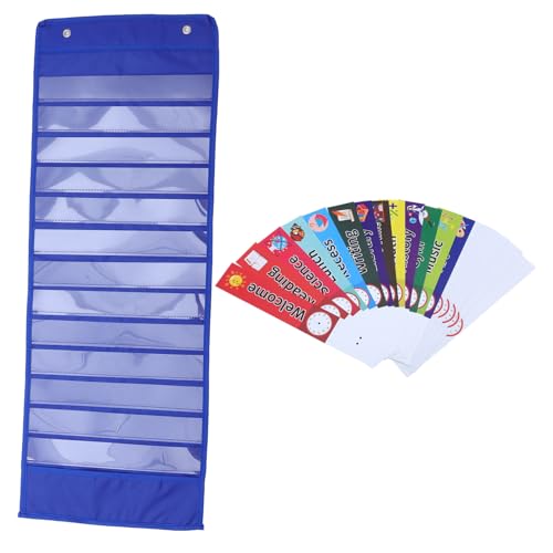 ERINGOGO Bolsa Colgante Calendario Diario Bolsillos Transparentes Organizador Pared Decorativo Aula Oficina Hogar