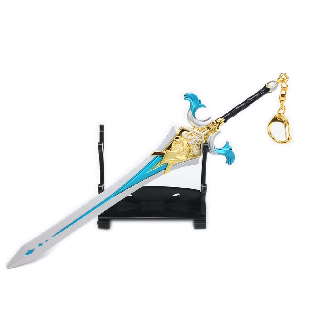 Anime Cosplay Prop Sword Model Set Toy Key String Chain Keychain,For Genshin Impact Bennett,Collection Gift Box