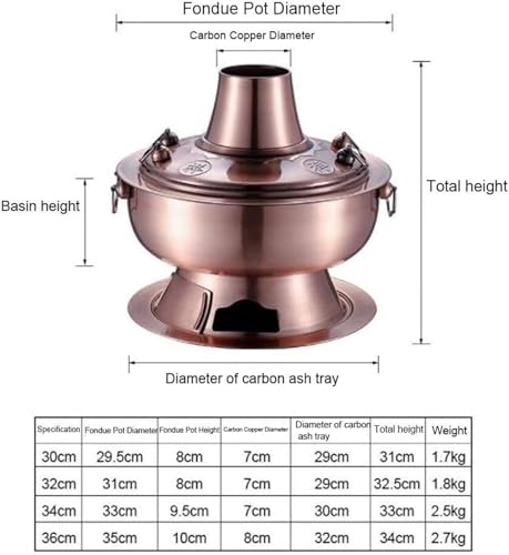 Olla caliente china de acero inoxidable 34 cm miniatura 2