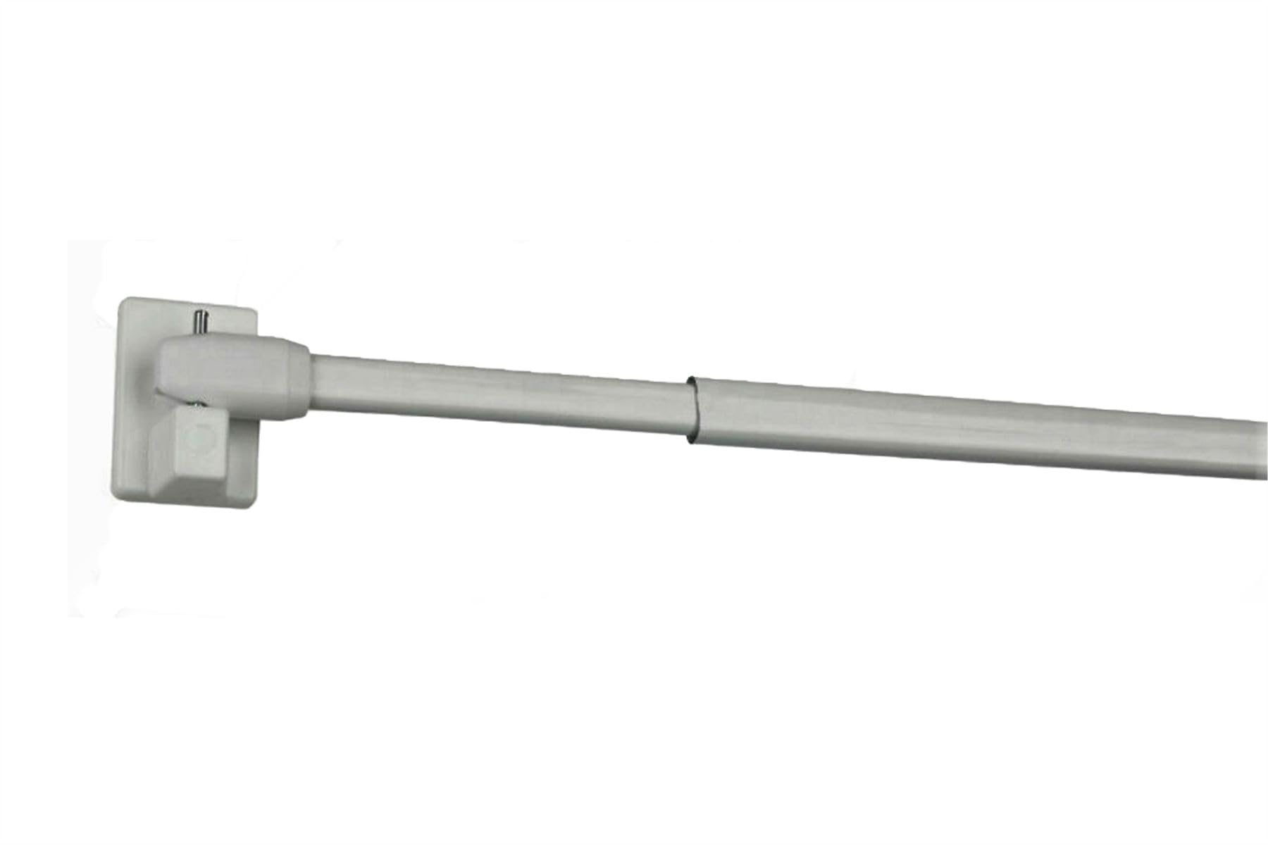 Proper Tools Cafe Rod, Curtain Pole Extendable, Telescopic Metal Rod - 80-120 cm (31.49" - 47.24") - For Kitchen, Bathroom - Silver