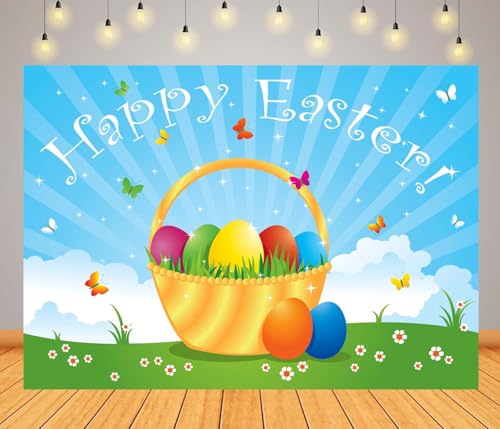 Fond œufs de pâques joyeux pour photo de fête printanière en famille - 3