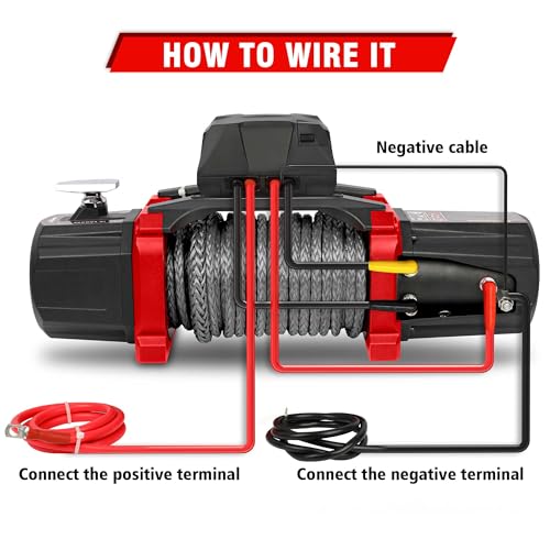 Winch Eléctrico X-BULL 10000 lb Capacidad 12V Kit miniatura 5