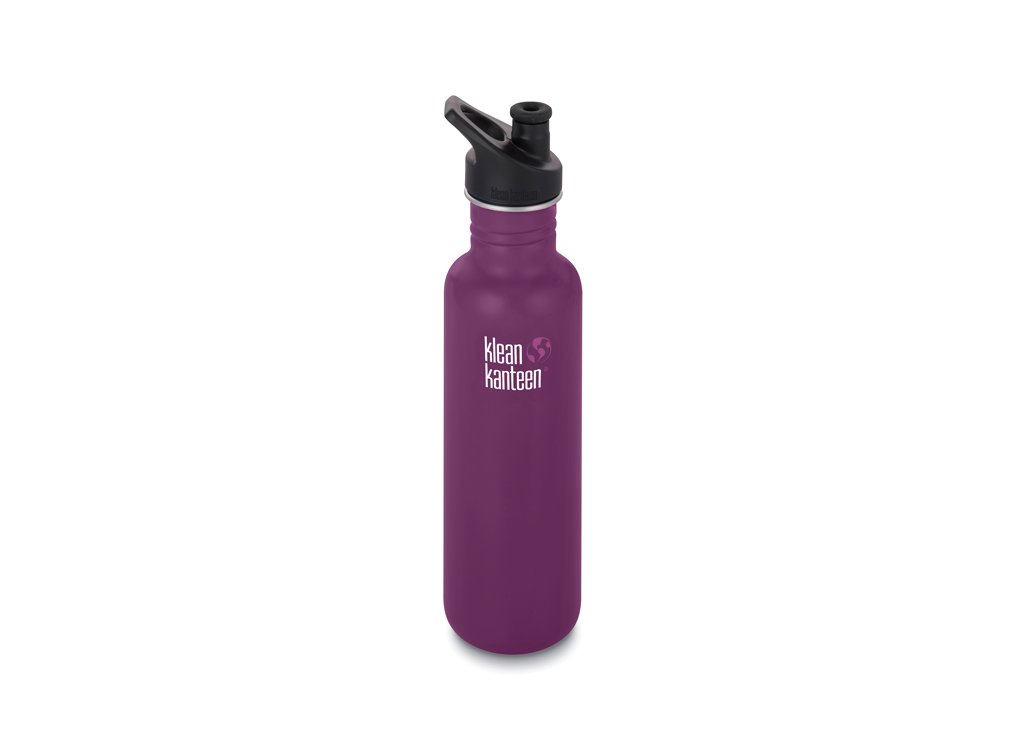 Klean Kanteen Classic Stainless Steel Singel Wall Non-Insulated Water Bottle with Sport Cap
