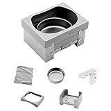 Set di stufe portatili per esterni, include pannelli laterali e vassoio per carburanti, costruzione pieghevole, funzionamento rapido all