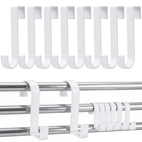 8 Crochets pour Radiateur Salle de Bain, Porte-Serviettes pour Radiateur à Accrocher, Crochets S pour Séchoir à Serviettes, Crochets Blancs pour Salle de Bain Cuisine Dressing