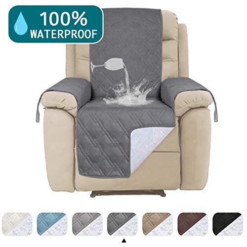 Turquoize Waterproof Recliner Chair Cover for Large Recliner Premium Quilted Furniture Protector Chair