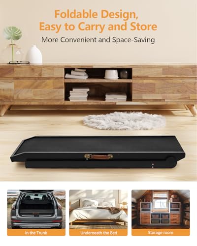 Dog Ramp for Bed, Adjustable Pet Ramp for Dogs to Get on Bed, Folding Dog Bed Ramp for Small/Medium/Large Dog/Cat, Wood Furniture Dog Ramp for High Bed/Couch, Adjustable from 15\" to 24\" Height - Thumbnail 6