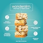 Wonderslim High Fiber Protein Bars, Salted Toffee Pretzel | 15g Protein, 7g Fiber | Low Sugar, Low Carb | Healthy Indulgence | Satisfying, Supports Energy & On-the-Go Convenience, 7 Pack - Image 3