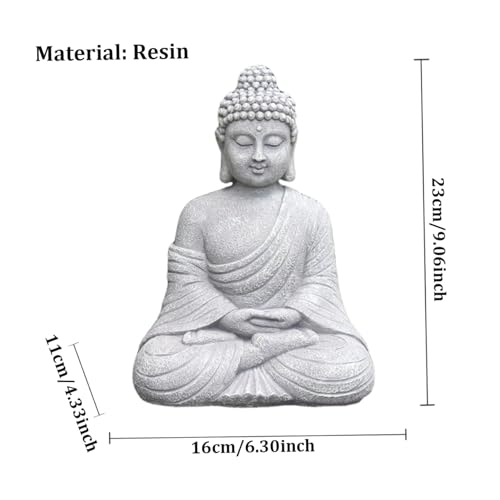 Statue de Bouddha méditant finitions haut de gamme 9 pouces - 3