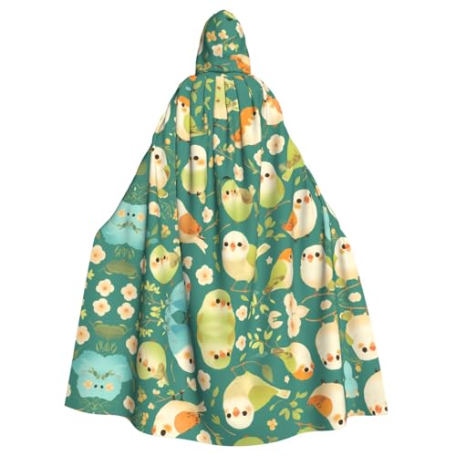 Cape à capuche oiseau pour adulte, longue cape de fête mixte