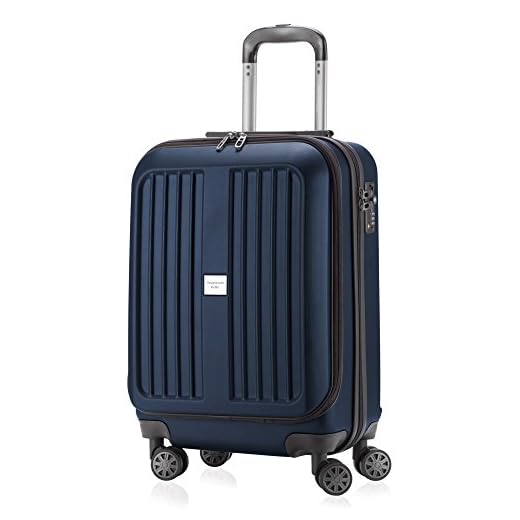 HAUPTSTADTKOFFER X-Berg - Maleta a Mano Rígida, Tamaño 55 cm, 42 litros, TSA, Color Azul Oscuro