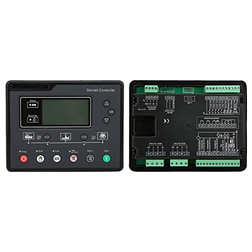 Jonlaki Controlador de Grupo Electrógeno HQM6120U con Arranque/parada Automático y Pantalla LCD Multilingüe, Compacto, Confiable para 120V/240V