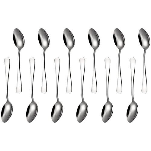 Cibeat Dinner Spoons, 12 Pcs Spoons, Premium Food Grade Stainless Steel Silverware Spoons, Table Spoons, Flatware Spoons, Mirror Finish & Dishwasher Safe, Use for Home, Kitchen or Restaurant