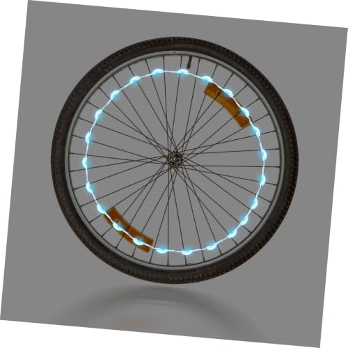 Luz LED para rueda de bicicleta recargable RGB multicolor con cable de acero 4