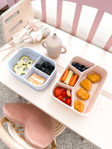 Image of Ullabelle Silicone Bento Box |Portable, Leak Resistant, Food-Grade (Grey Bento), Standard