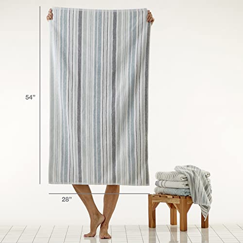 Serviette de bain à rayures de qualité supérieure SKL Home - 5