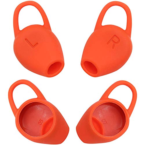 V-MOTA�����p�C���[�`�b�v �ƌ݊����̂��� Plantronics Backbeats Fit Sport�w�b�h�t�H���A����~�߃\�t�g�V���R���C���t�H���`�b�v���C�����X�C���z���i2 Pair�j(Red)