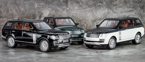 Image of 1 /24 Big Range Rover REFENDER Toy Car Metal Pull Back Diecast Car with Openable Door and Sound Light, Gifts Toys for Kids (White)