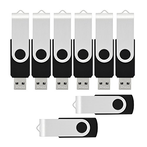 VICFUN USB-Stick (32 GB, USB 2.0, 8 Stück) Schwarz Cover
