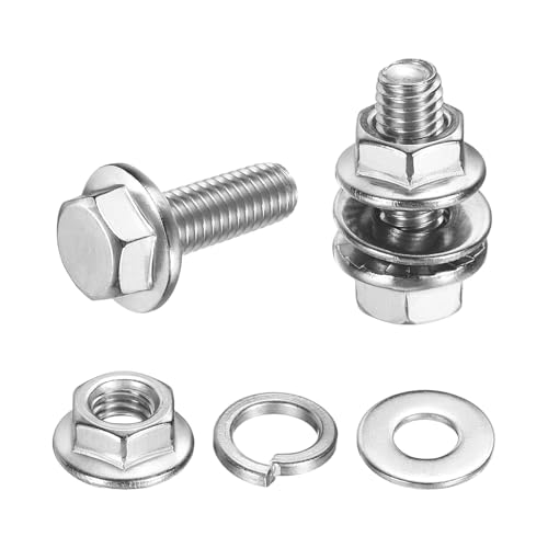 Boulon à tête hexagonale à bride M5 x 14 mm en acier inoxydable 304 pour machine