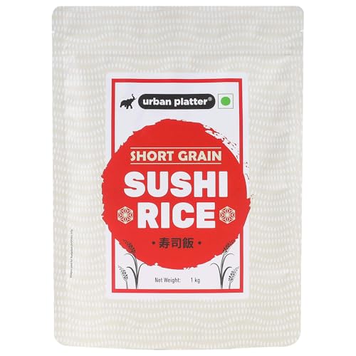 Urban Platter Short-Grain Sushi Rice, 1kg (Japanese-Style Sticky Rice | Chewy Bite | Asian Pantry Essential)