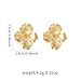18K Gold-Plated Flower Earrings Large Flower Stud Earrings Chunky Floral Dangle Drop Earrings Trendy Jewelry Gifts for Women(E2)