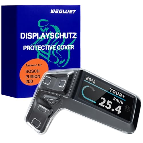 WEGLUST Custodia protettiva per display Bosch Purion 200, per e-bike, trasparente e impermeabile, protezione antiurto e antigraffio (set da 1)