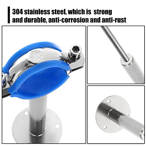 Holdware 3Pcs Adjustable Pipe Support Bracket Clamp Pipe 2 Inch Strap Stainless Steel Wall Mount Ceiling Mount Pipe Supports With Screws For Fix Dia 2Inch Pipe Tube Or Rod #TOP3