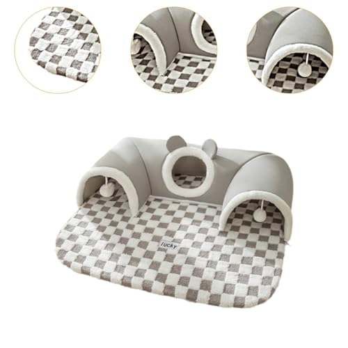 Tunnel pour chat pliable et modulable avec nid amovible taille M - 3