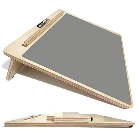 Zieler Ergonomic Large A3 Writing Slope with Grip Mat for Better Writing Posture Easywriter. Premium, Lacquered Wood Finish with 20°Degree Angle. Suitable for Left & Right-Handed use Cover