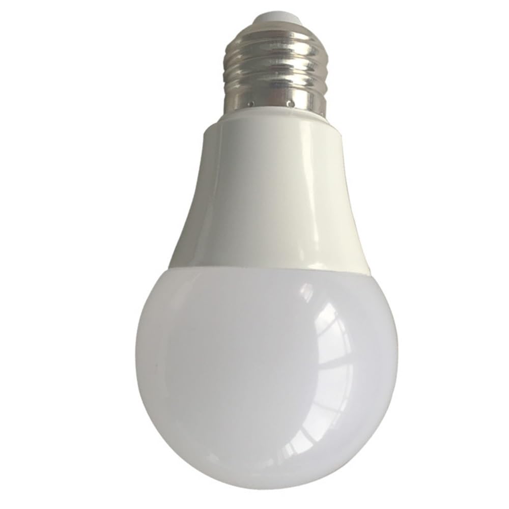 HHF Iluminación del hogar, Paquete de 10 bombillas LED esféricas AC220 V, 12 W, 24-5630 SMD, atenuación, de plástico y aluminio(Cold white)