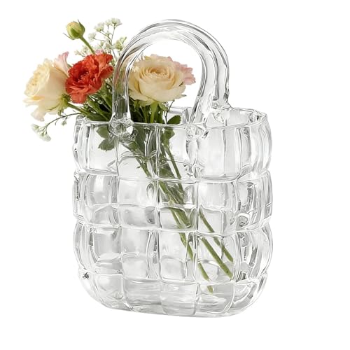 Florero de mano transparente para solucionar espacios vacíos en casa 2