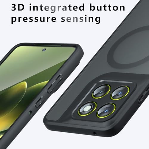 Image of QUIETIP Magnetic Case for Motorola Edge 70 Fusion,[Compatible with MagSafe] Translucent Matte Drop Protection Cover,Black