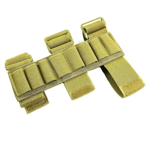 Recargas Rápidas Antebrazo 8 Rondas Escopeta Soporte Pro Brazo Desmontable Bala Bolsa Caza Escopeta Bolsa De Accesorios(Tan)