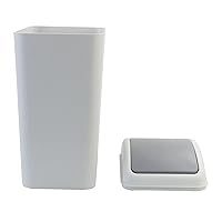 Vista 7 de Bringer Cubo de basura de cocina de 4.5 galones con tapa giratoria, cubo de basura de plástico, gris