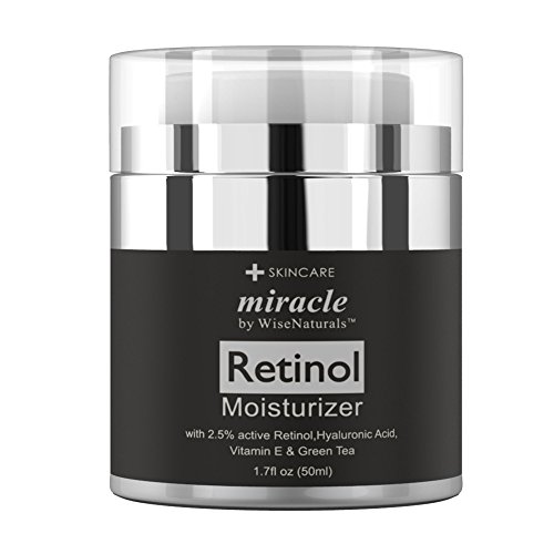 Supreme Retinol Moisturizer Cream By WiseNaturals | Perfect Anti Aging & Wrinkle Face Formula | With Hyaluronic Acid, Active Retinol, Vitamin E & Green Tea Extracts | 1.7 OZ (Packaging May Vary)
